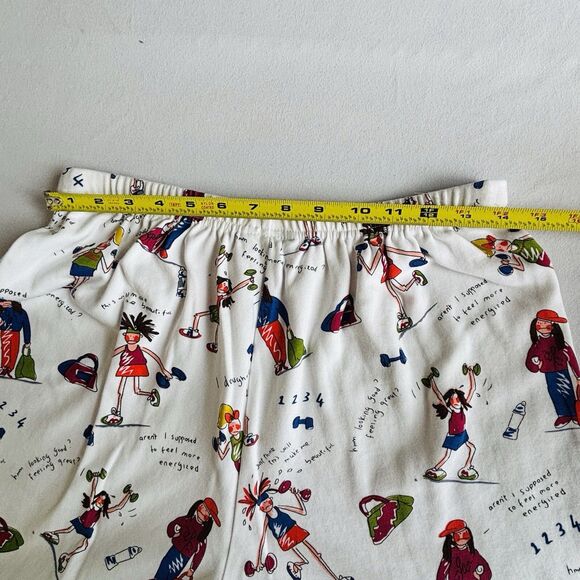 ROCKETWEAR Pajamas 2 Pc Brushed Cotton Exercise Gals Print Women’s Jr Size M - Picture 7 of 12